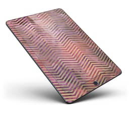 image-Gold Chevron Over Abstract Fumes Full Body Skin for the iPad Pro