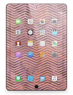 image-Gold Chevron Over Abstract Fumes Full Body Skin for the iPad Pro