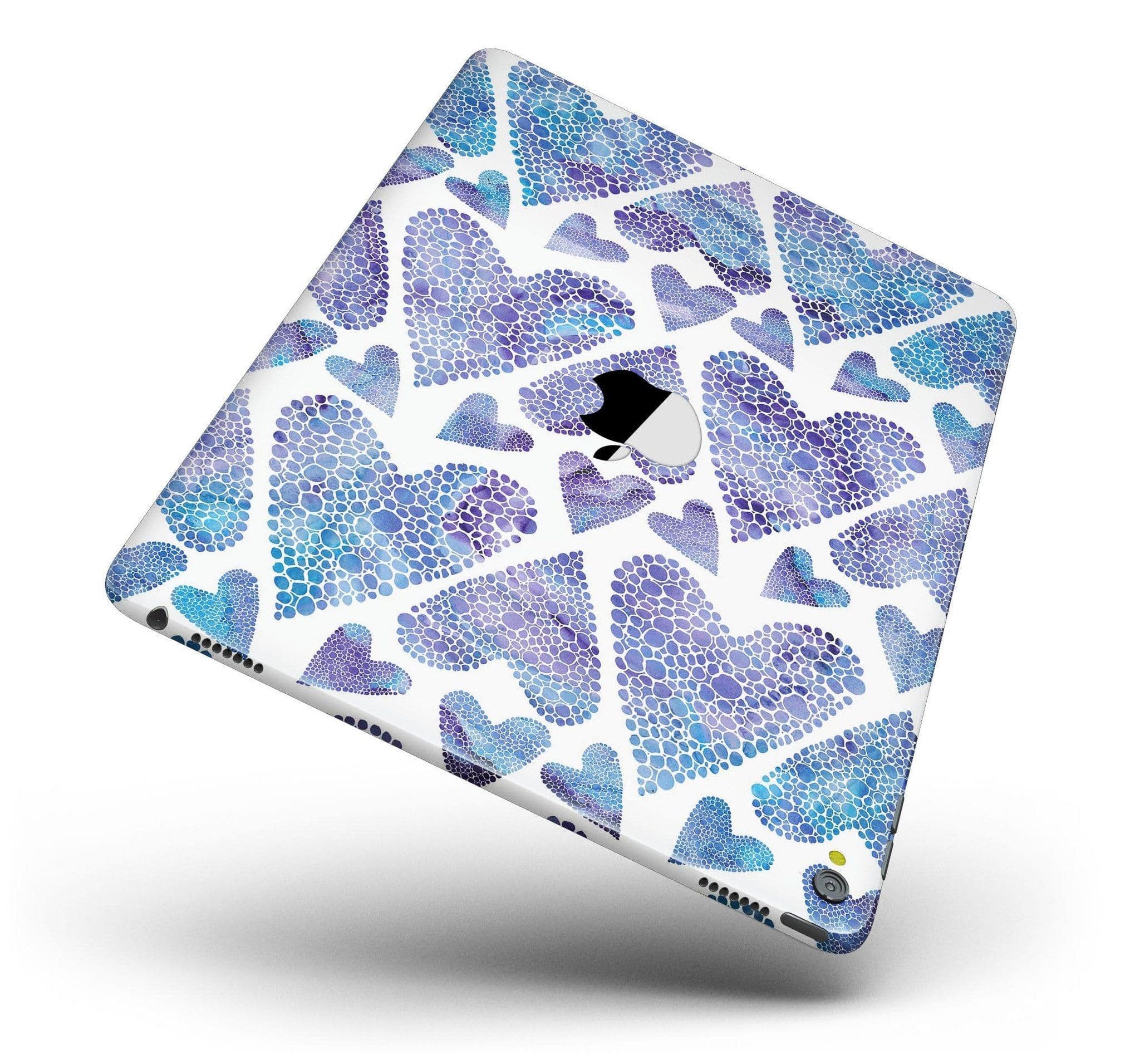 image-Blue Abstract Inverted Hearts Full Body Skin for the iPad Pro (12.9"