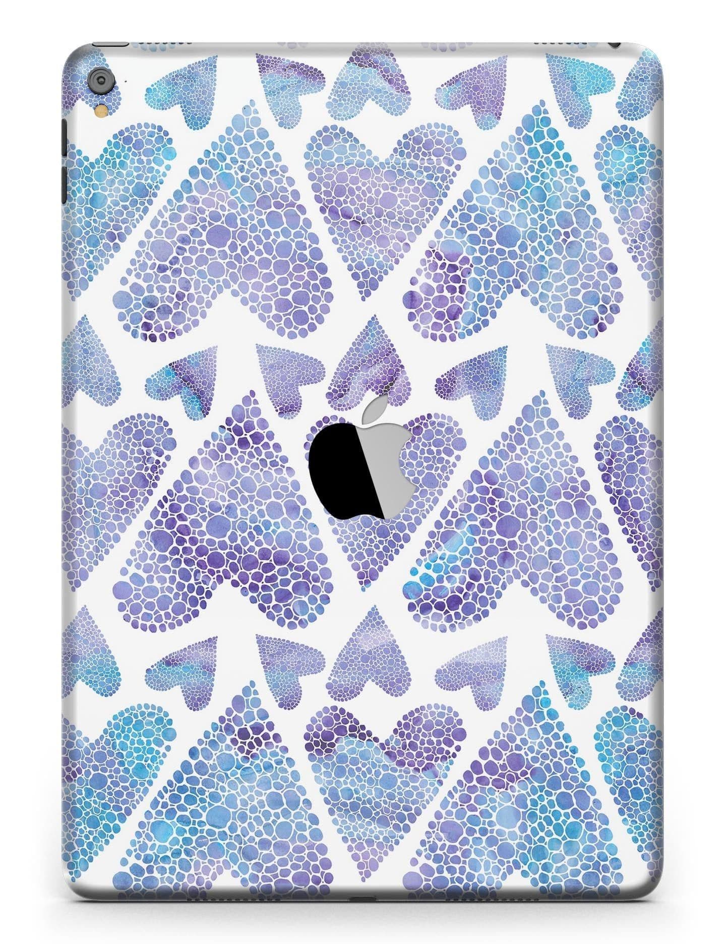 image-Blue Abstract Inverted Hearts Full Body Skin for the iPad Pro (12.9"