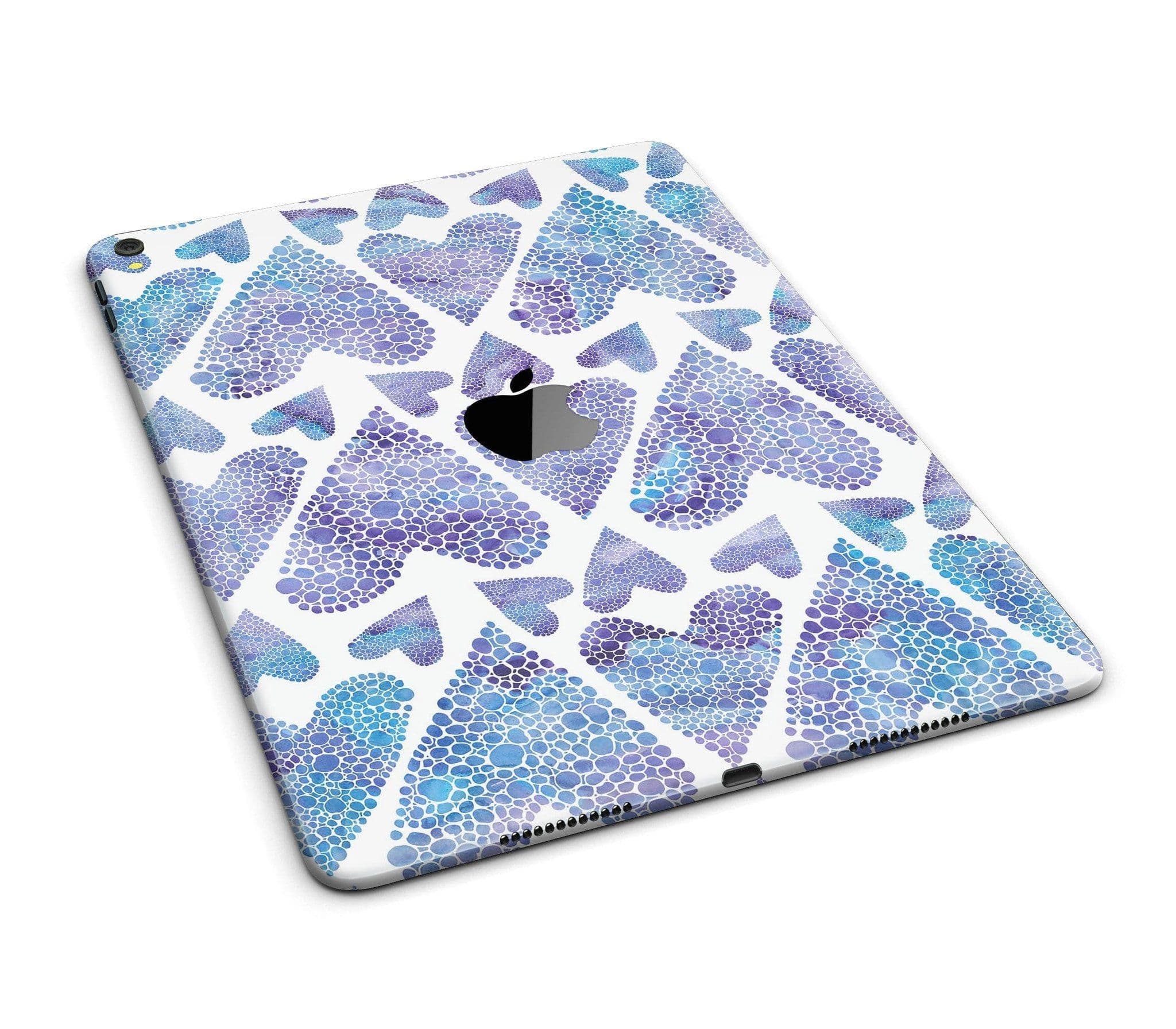 image-Blue Abstract Inverted Hearts Full Body Skin for the iPad Pro (12.9"
