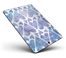 image-Blue Abstract Inverted Hearts Full Body Skin for the iPad Pro (12.9"