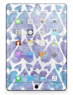 image-Blue Abstract Inverted Hearts Full Body Skin for the iPad Pro (12.9"