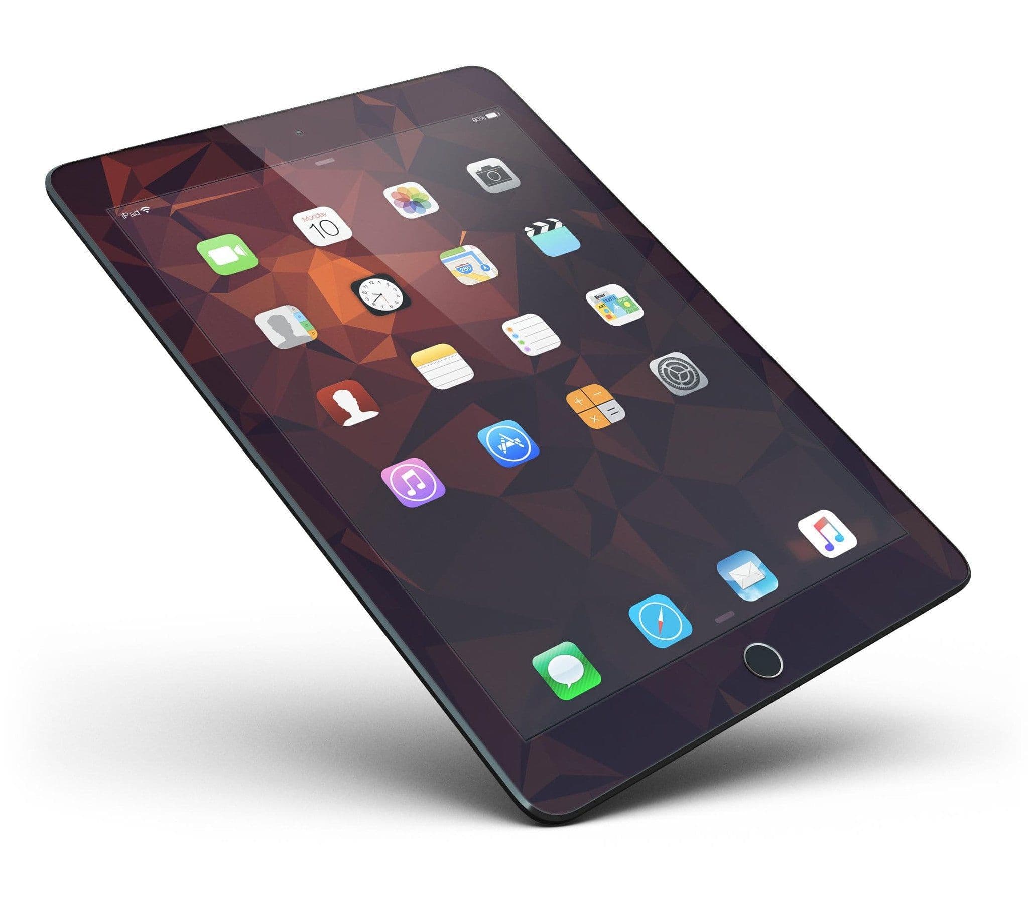 image-Dark Red Geometric V15 Full Body Skin for the iPad Pro (12.9" or 9.7"