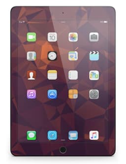image-Dark Red Geometric V15 Full Body Skin for the iPad Pro (12.9" or 9.7"