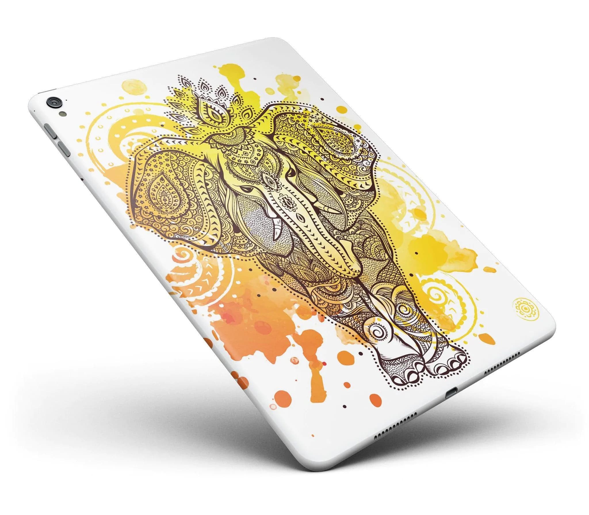 image-Bright Orange Ethnic Elephant Full Body Skin for the iPad Pro (12.9"