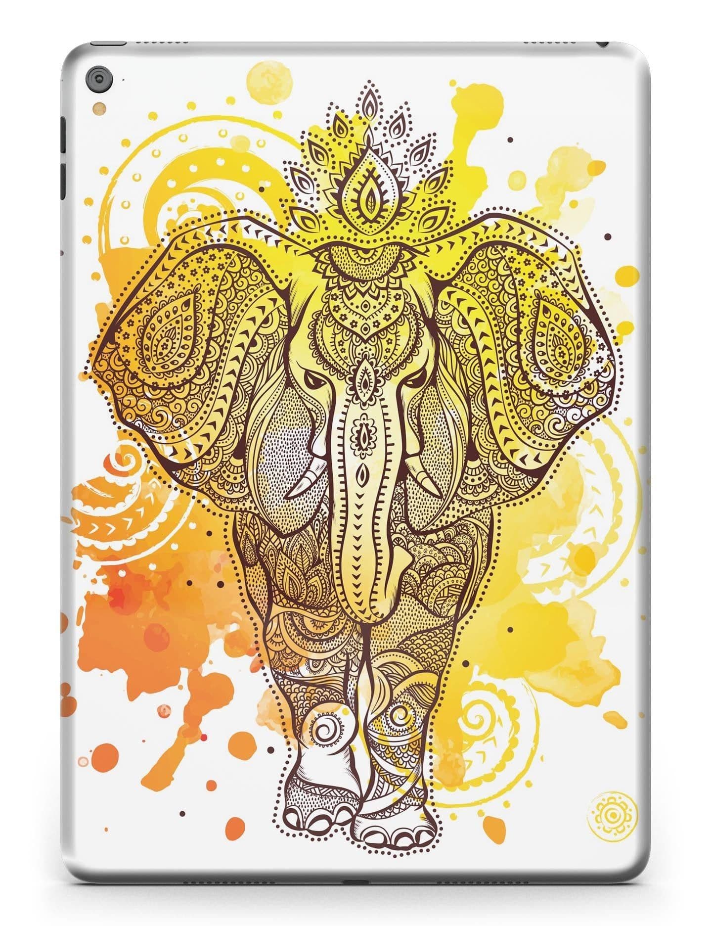 image-Bright Orange Ethnic Elephant Full Body Skin for the iPad Pro (12.9"