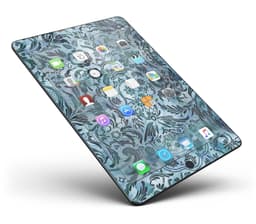 image-Blue-Green Damask Watercolor Pattern Full Body Skin for the iPad Pro