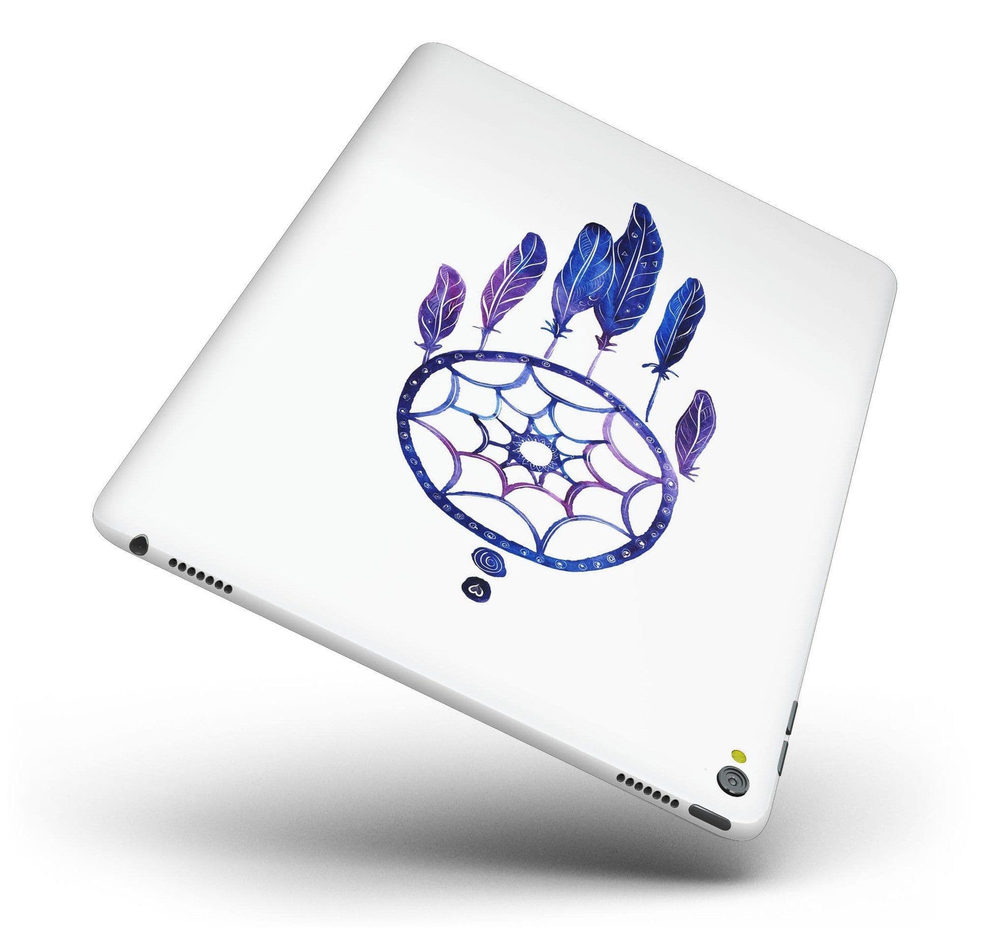 image-Blue & Purple Watercolor Dreamcatcher Full Body Skin for the iPad Pro