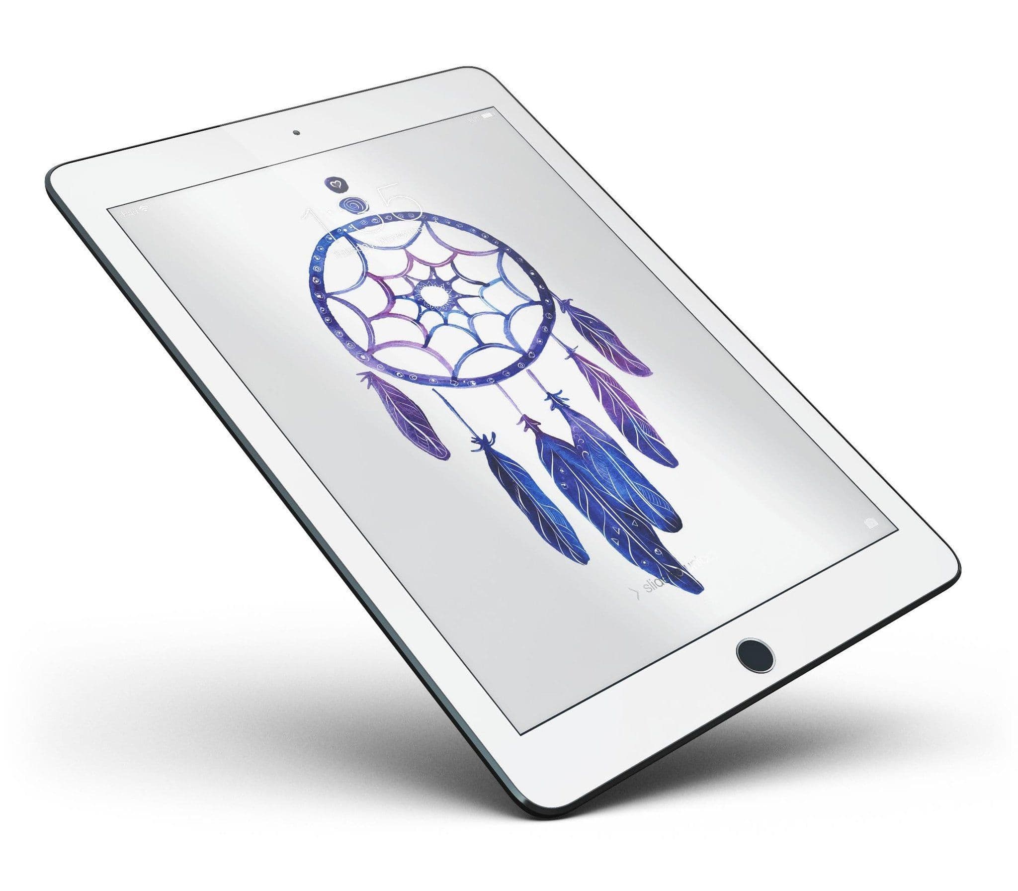 image-Blue & Purple Watercolor Dreamcatcher Full Body Skin for the iPad Pro