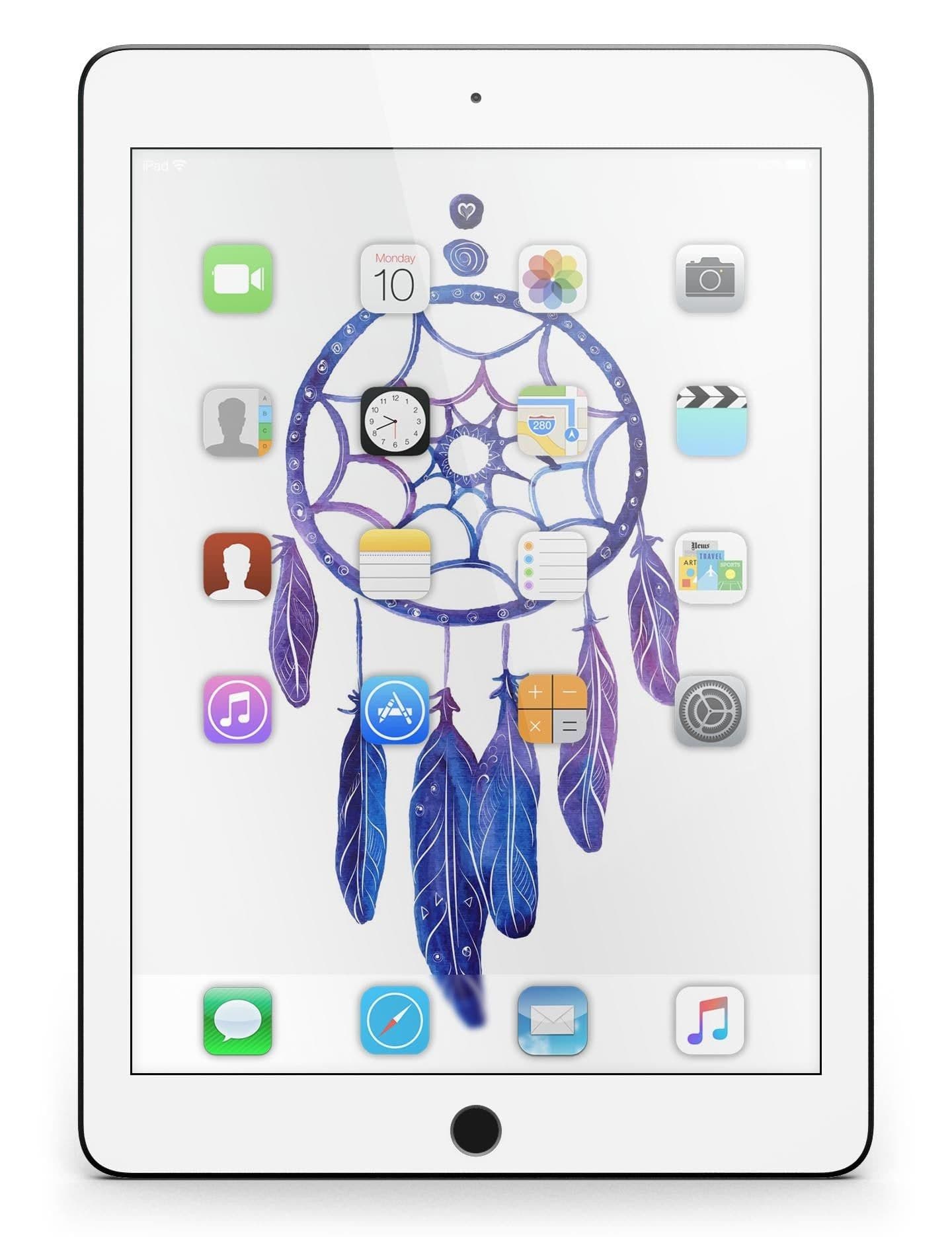 image-Blue & Purple Watercolor Dreamcatcher Full Body Skin for the iPad Pro