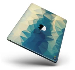 image-Abstract Aqua and Gold Geometric Shapes Full Body Skin for the iPad