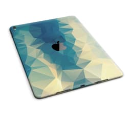 image-Abstract Aqua and Gold Geometric Shapes Full Body Skin for the iPad
