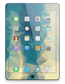 image-Abstract Aqua and Gold Geometric Shapes Full Body Skin for the iPad