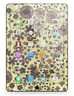 image-Floral Pattern on Yellow Watercolor Full Body Skin for the iPad Pro