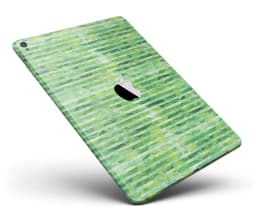 image-Green Watercolor Stripes Full Body Skin for the iPad Pro (12.9" or
