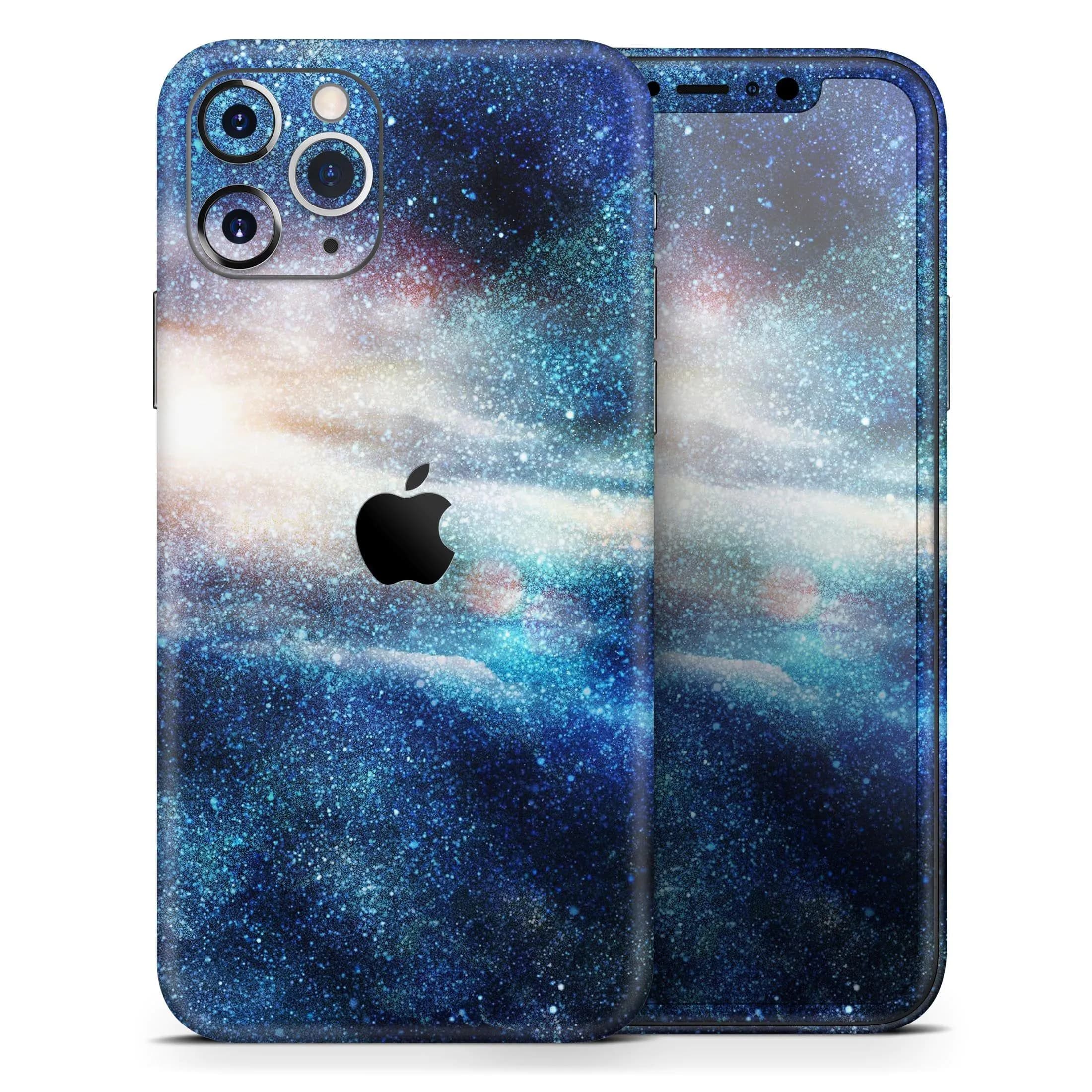 image-Blue & Gold Glowing Star-Wave - Skin-Kit compatible with the Apple