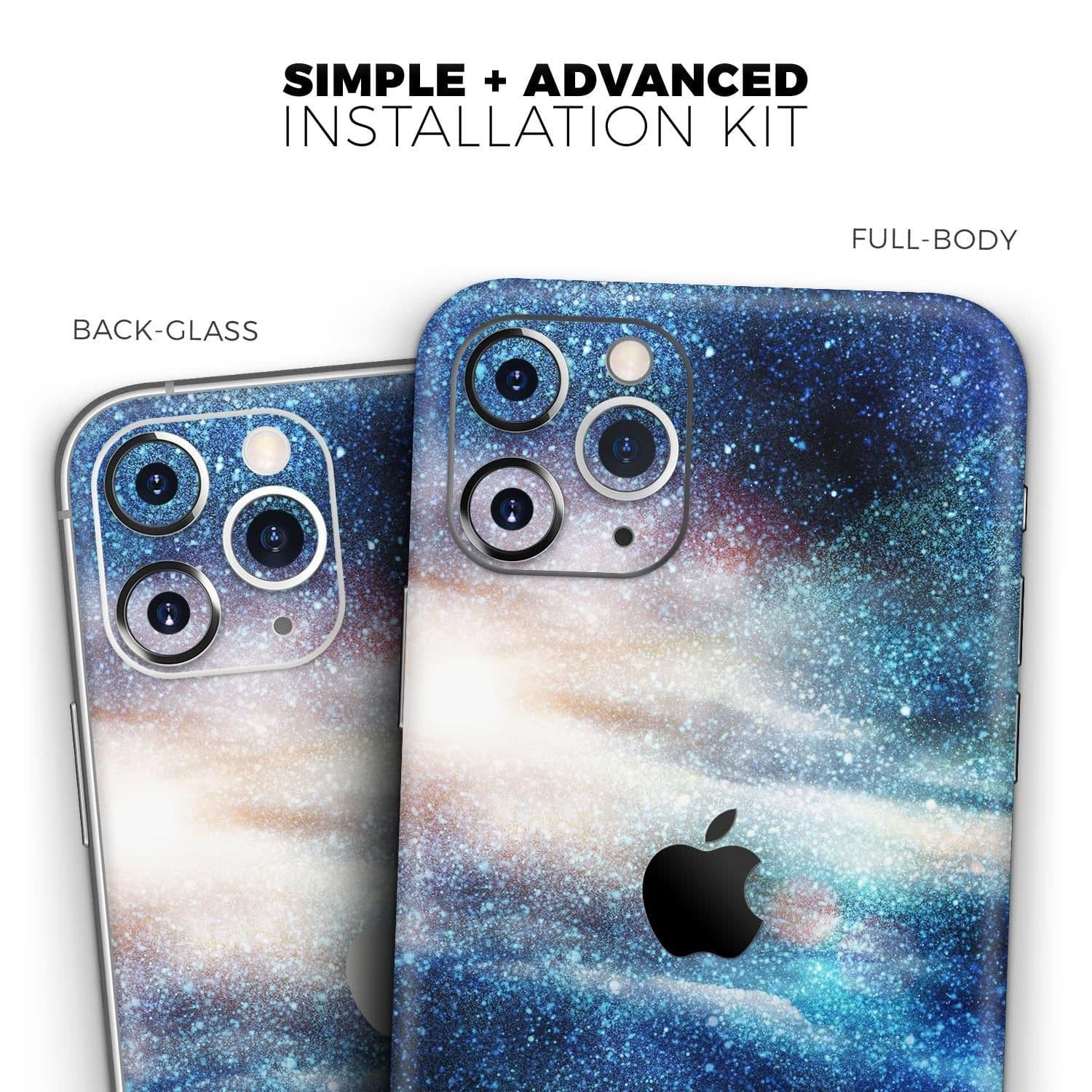 image-Blue & Gold Glowing Star-Wave - Skin-Kit compatible with the Apple
