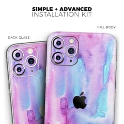 image-Blue and Pinkish Absorbed Watercolor Texture - Skin-Kit compatible