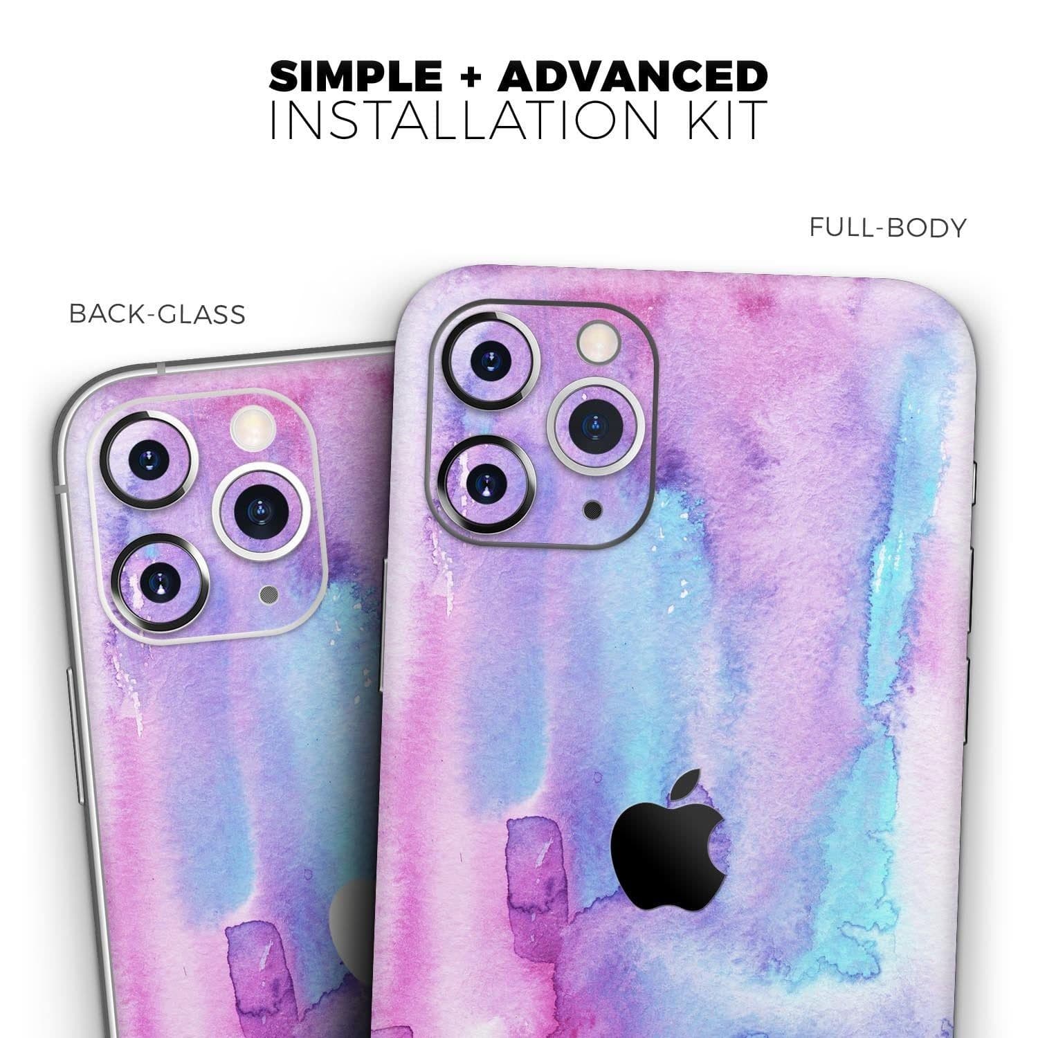image-Blue and Pinkish Absorbed Watercolor Texture - Skin-Kit compatible