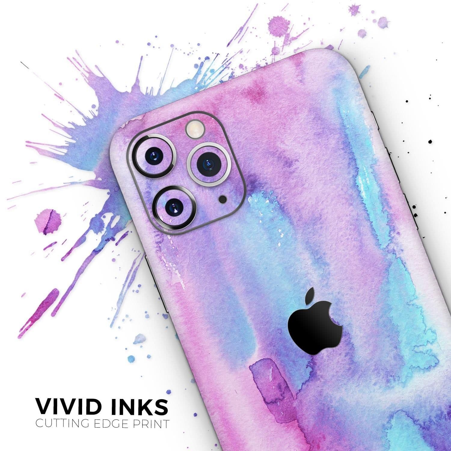 image-Blue and Pinkish Absorbed Watercolor Texture - Skin-Kit compatible