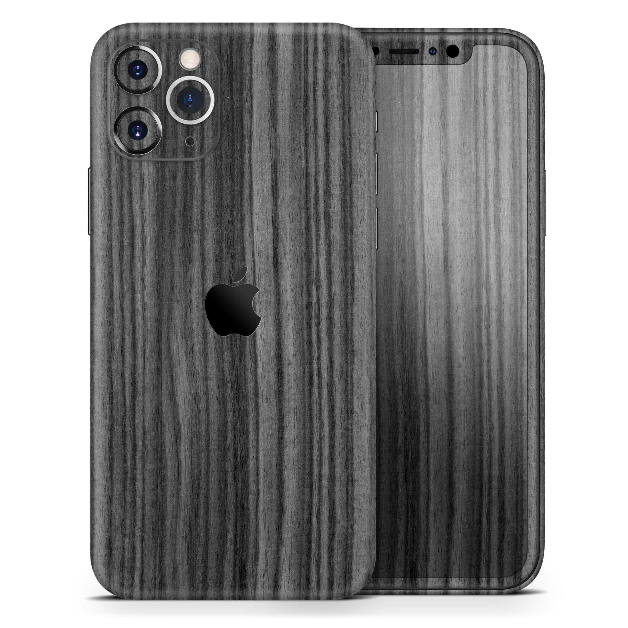 image-Dark Ebony Woodgrain - Skin-Kit compatible with the Apple iPhone 13,