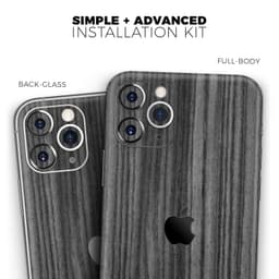 image-Dark Ebony Woodgrain - Skin-Kit compatible with the Apple iPhone 13,