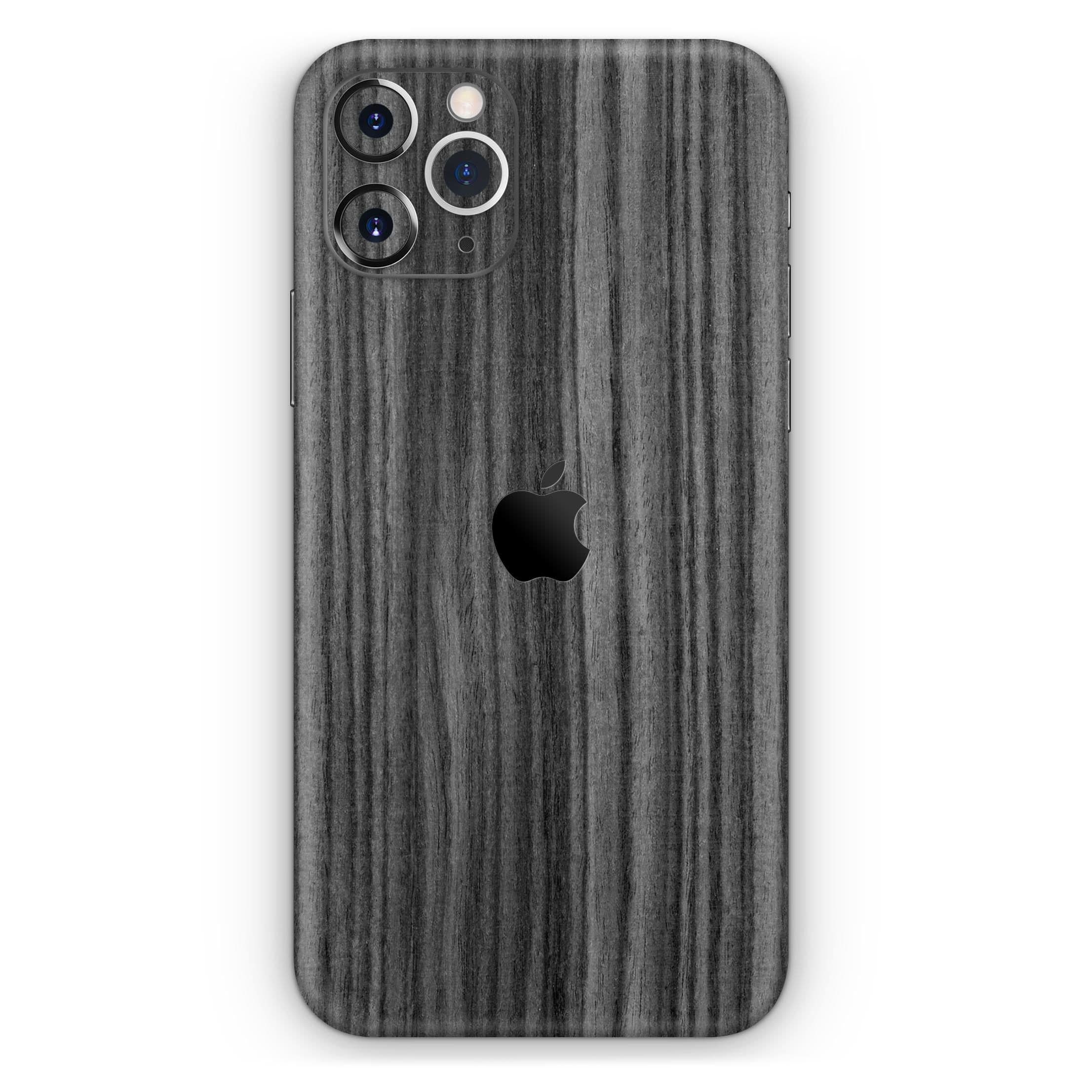 image-Dark Ebony Woodgrain - Skin-Kit compatible with the Apple iPhone 13,