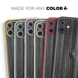 image-Dark Ebony Woodgrain - Skin-Kit compatible with the Apple iPhone 13,