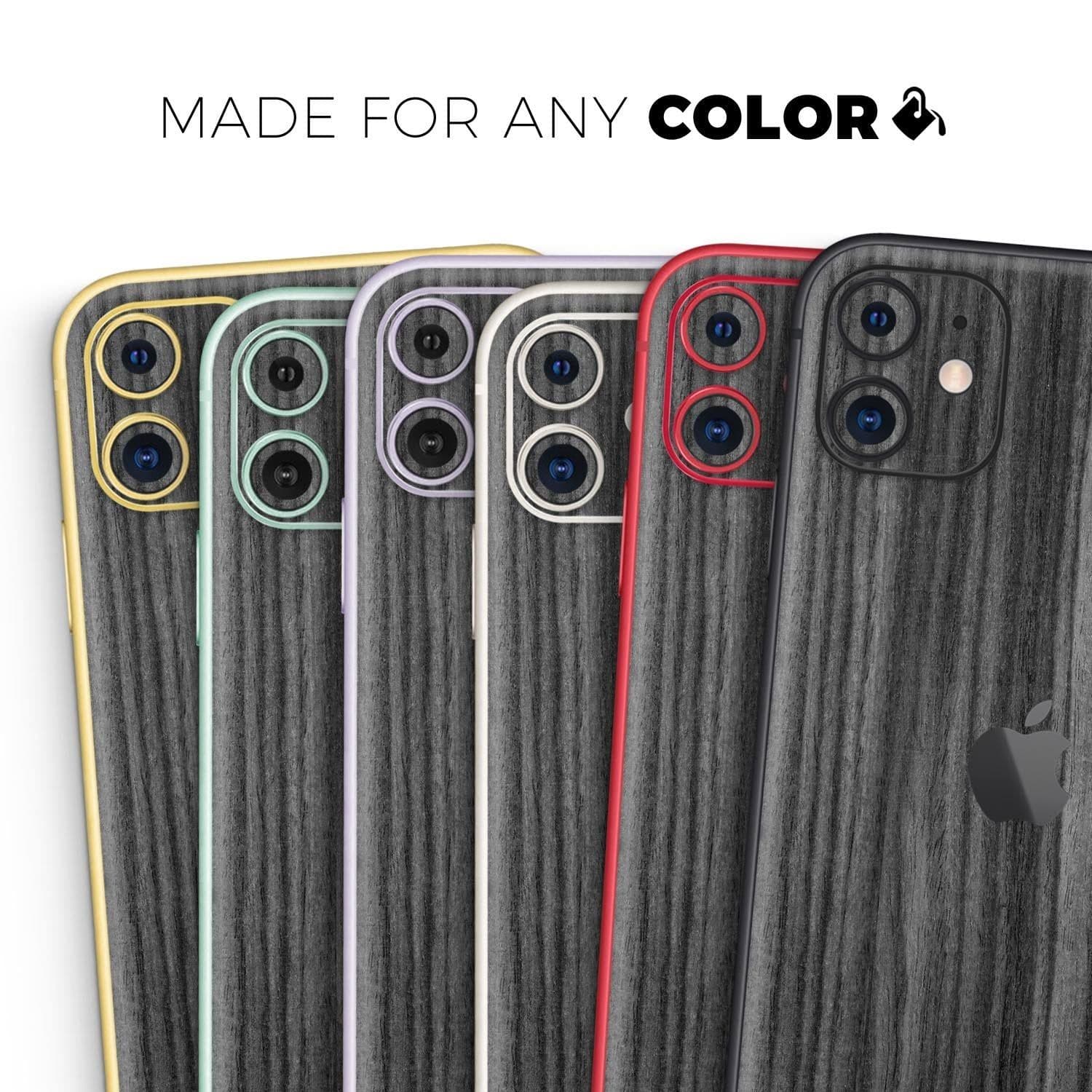 image-Dark Ebony Woodgrain - Skin-Kit compatible with the Apple iPhone 13,