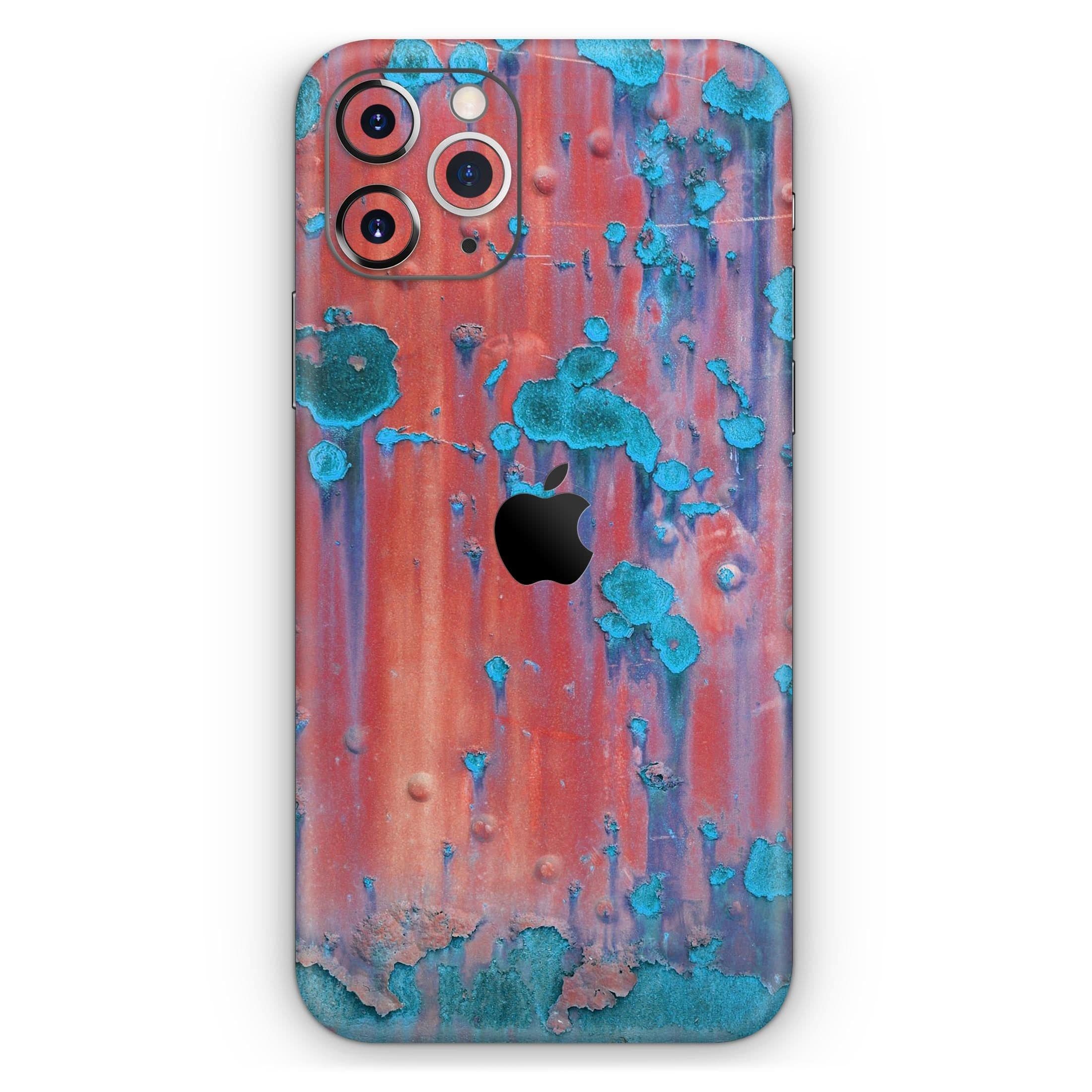 image-Hot Coral Metal with Turquoise Rust - Skin-Kit compatible with the