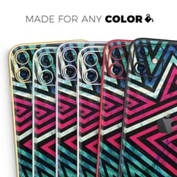 image-Grungy Neon Triangular Zig Zag Shapes - Skin-Kit compatible with the