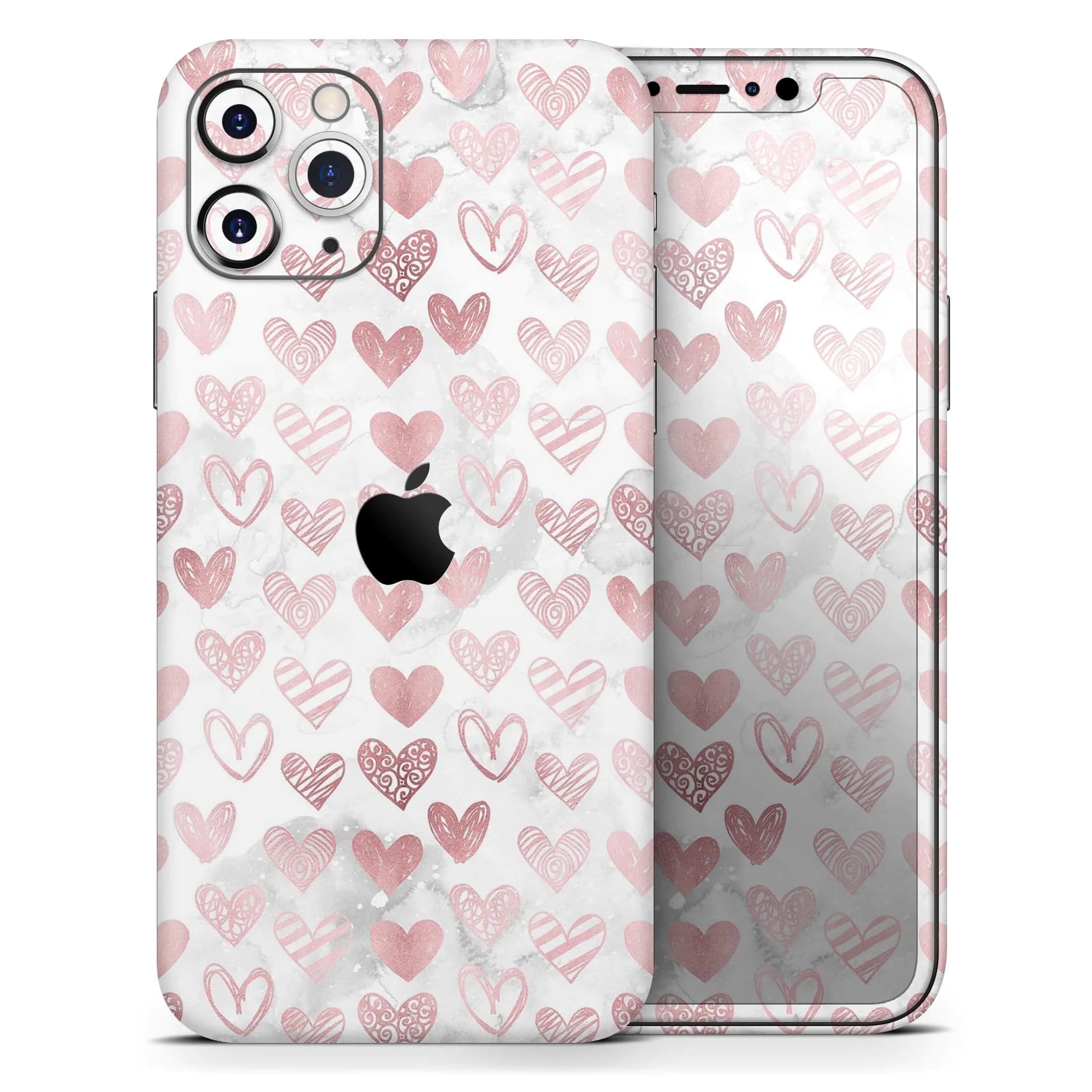 image-Karamfila Marble & Rose Gold Hearts v3 - Skin-Kit compatible with the