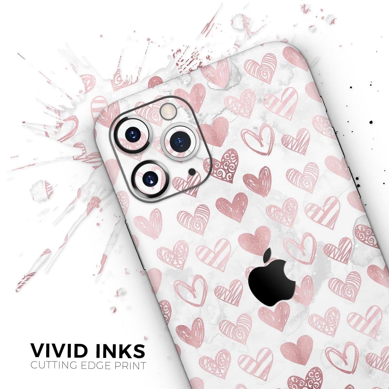 image-Karamfila Marble & Rose Gold Hearts v3 - Skin-Kit compatible with the
