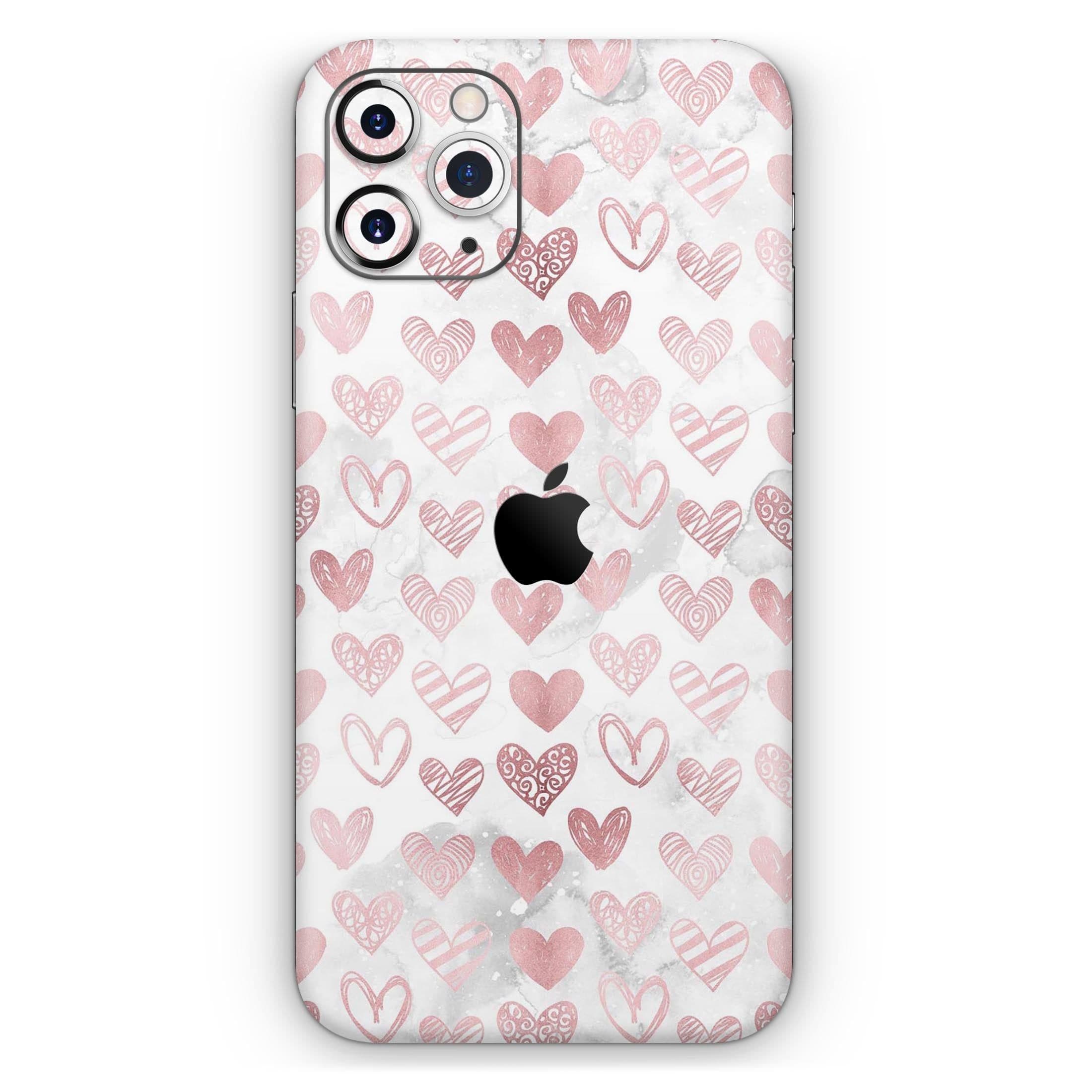 image-Karamfila Marble & Rose Gold Hearts v3 - Skin-Kit compatible with the