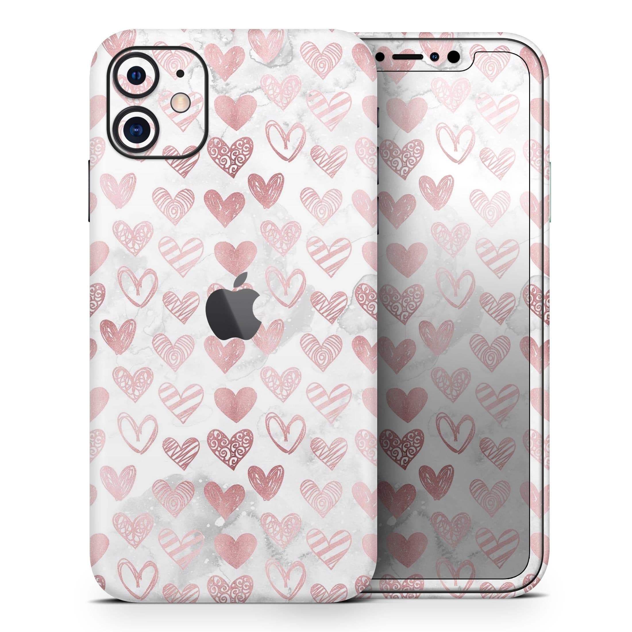image-Karamfila Marble & Rose Gold Hearts v3 - Skin-Kit compatible with the