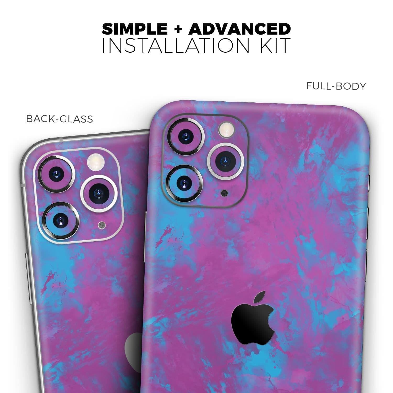 image-Purple and Blue Paintburst // Skin-Kit compatible with the Apple