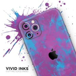 image-Purple and Blue Paintburst // Skin-Kit compatible with the Apple