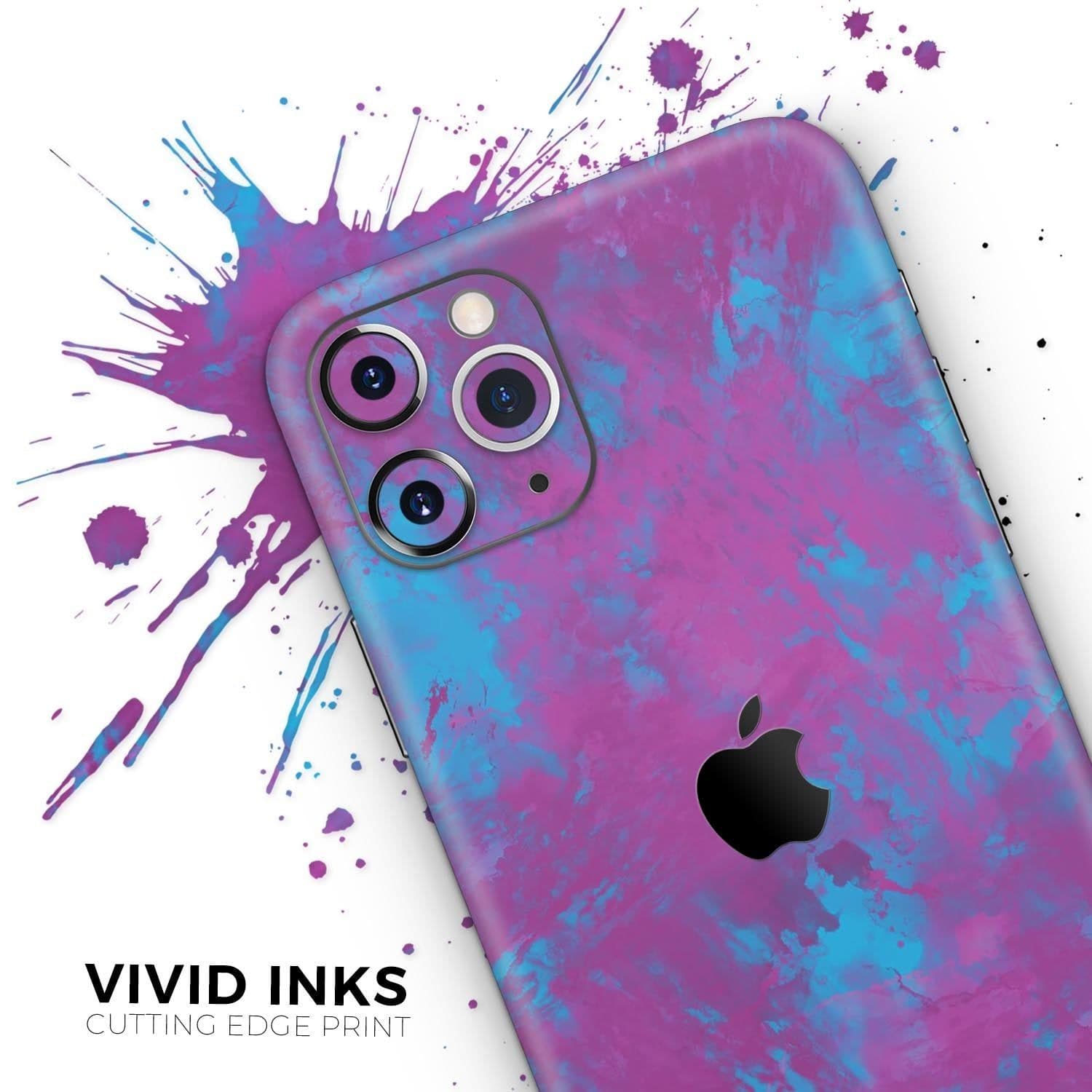 image-Purple and Blue Paintburst // Skin-Kit compatible with the Apple