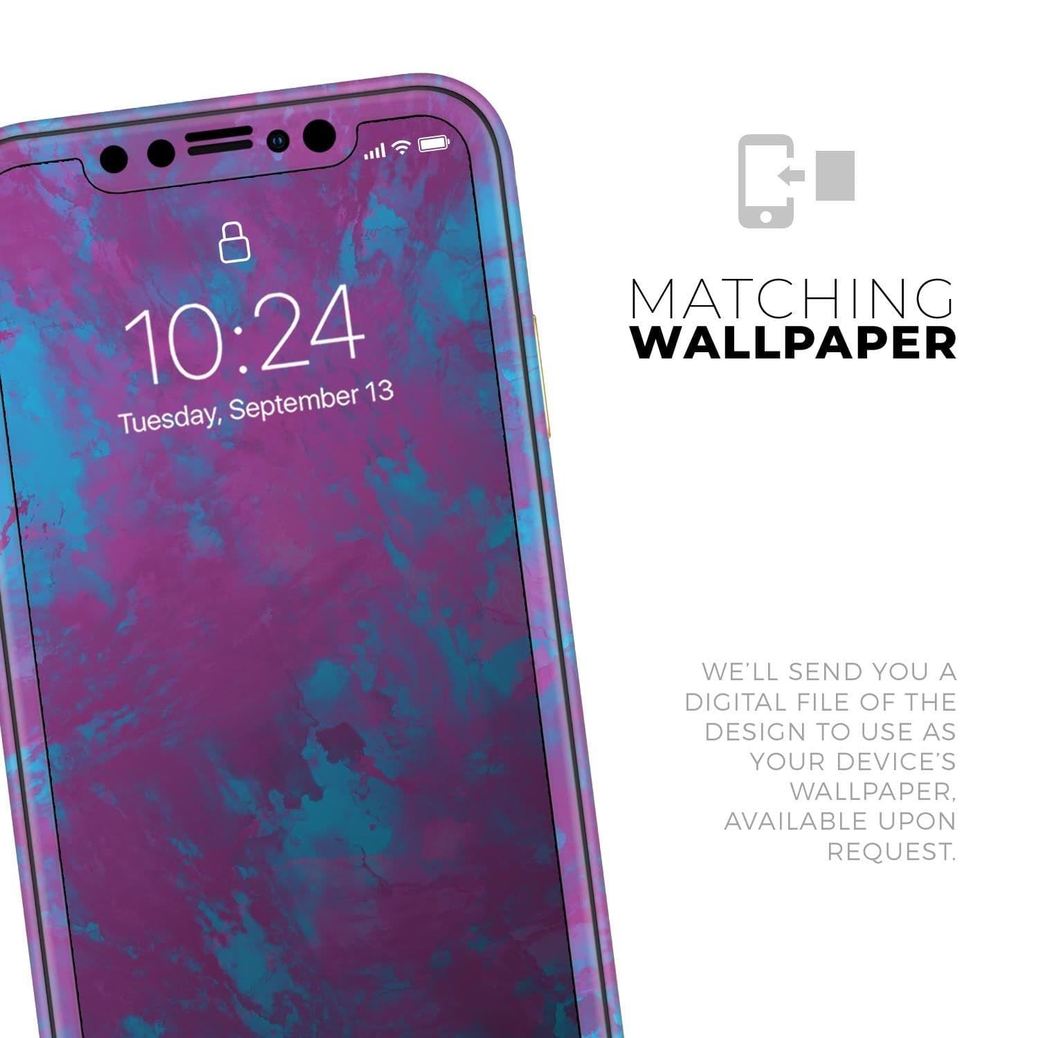 image-Purple and Blue Paintburst // Skin-Kit compatible with the Apple