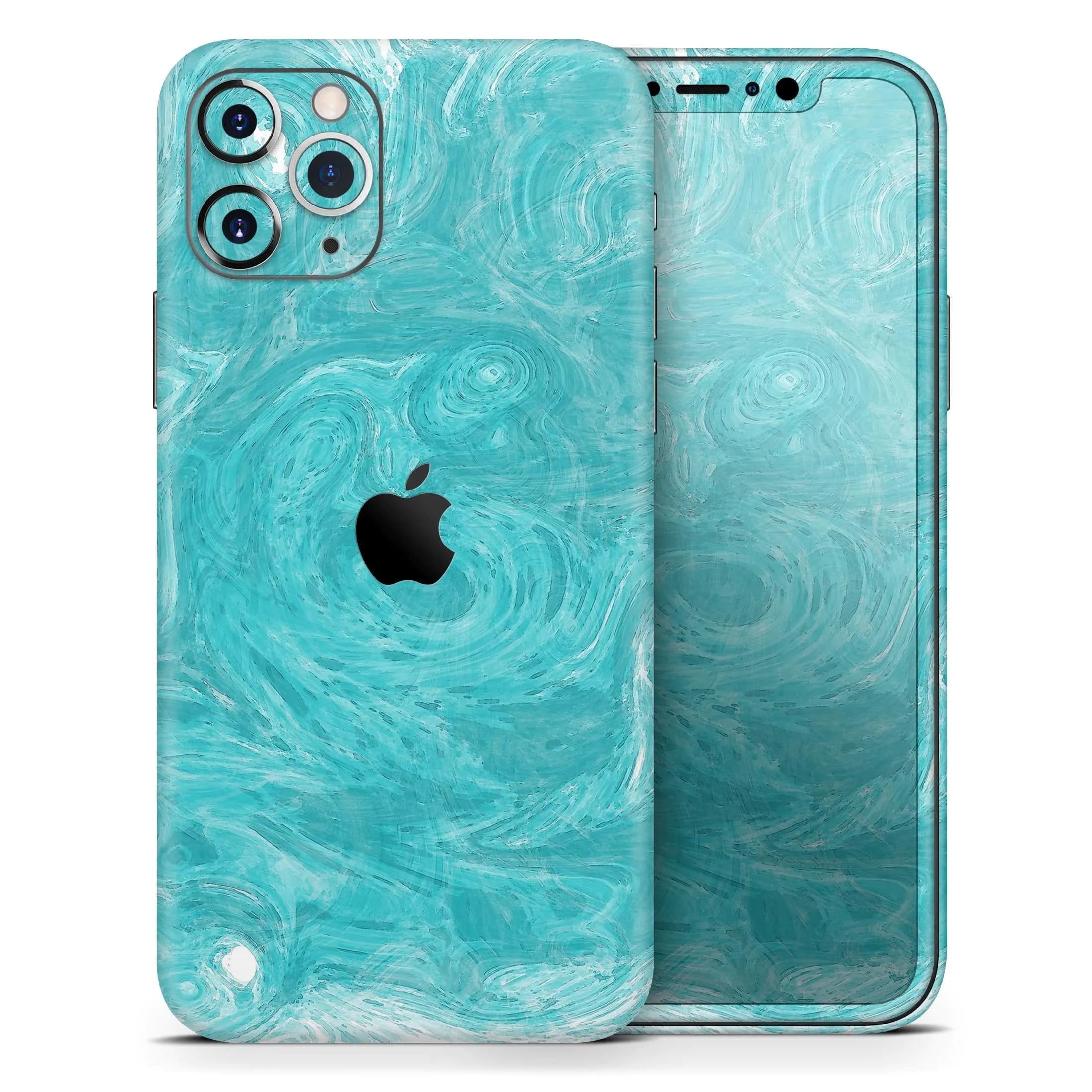 image-Marble Surface V1 Teal // Skin-Kit compatible with the Apple iPhone