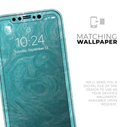 image-Marble Surface V1 Teal // Skin-Kit compatible with the Apple iPhone
