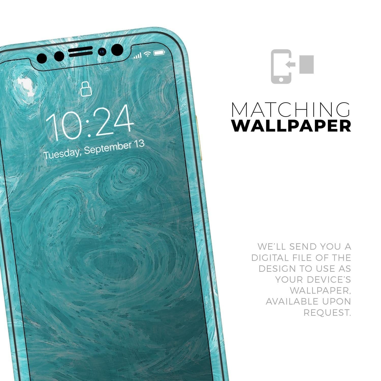 image-Marble Surface V1 Teal // Skin-Kit compatible with the Apple iPhone