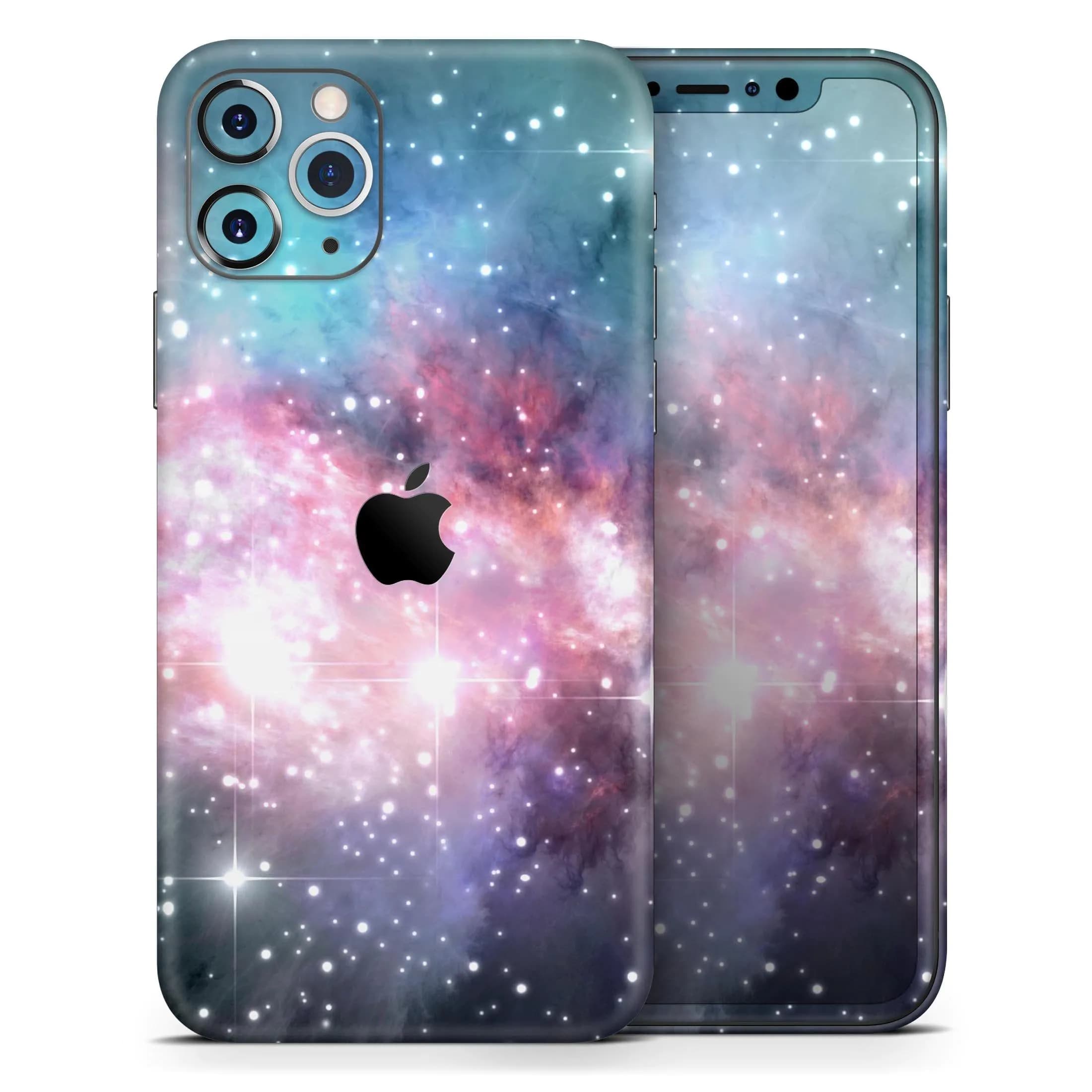 image-Colorful Neon Space Nebula - Skin-Kit compatible with the Apple iPhone