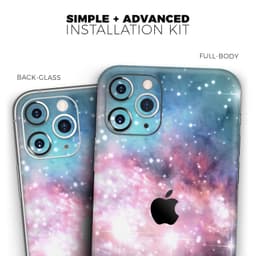 image-Colorful Neon Space Nebula - Skin-Kit compatible with the Apple iPhone