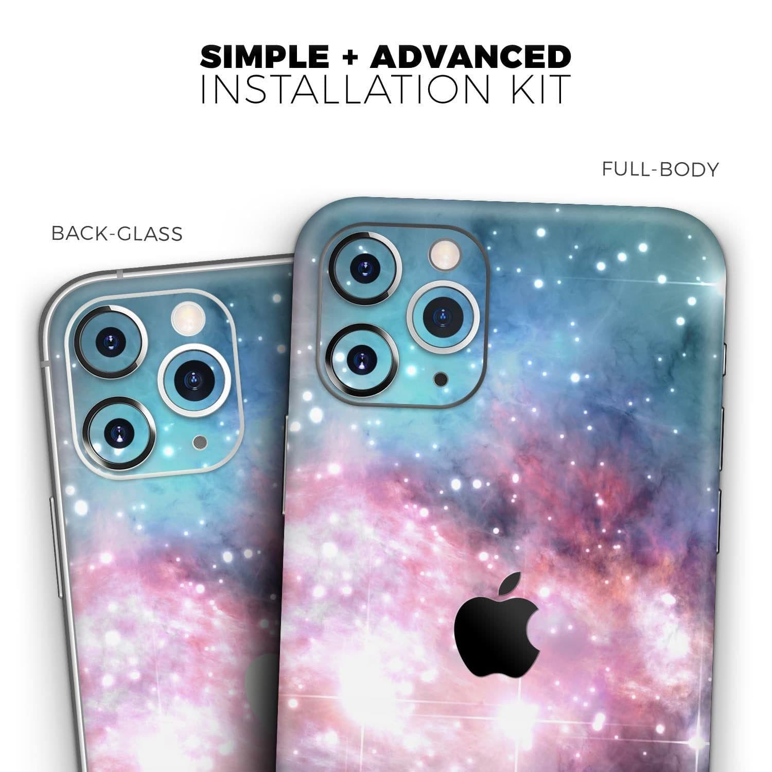 image-Colorful Neon Space Nebula - Skin-Kit compatible with the Apple iPhone