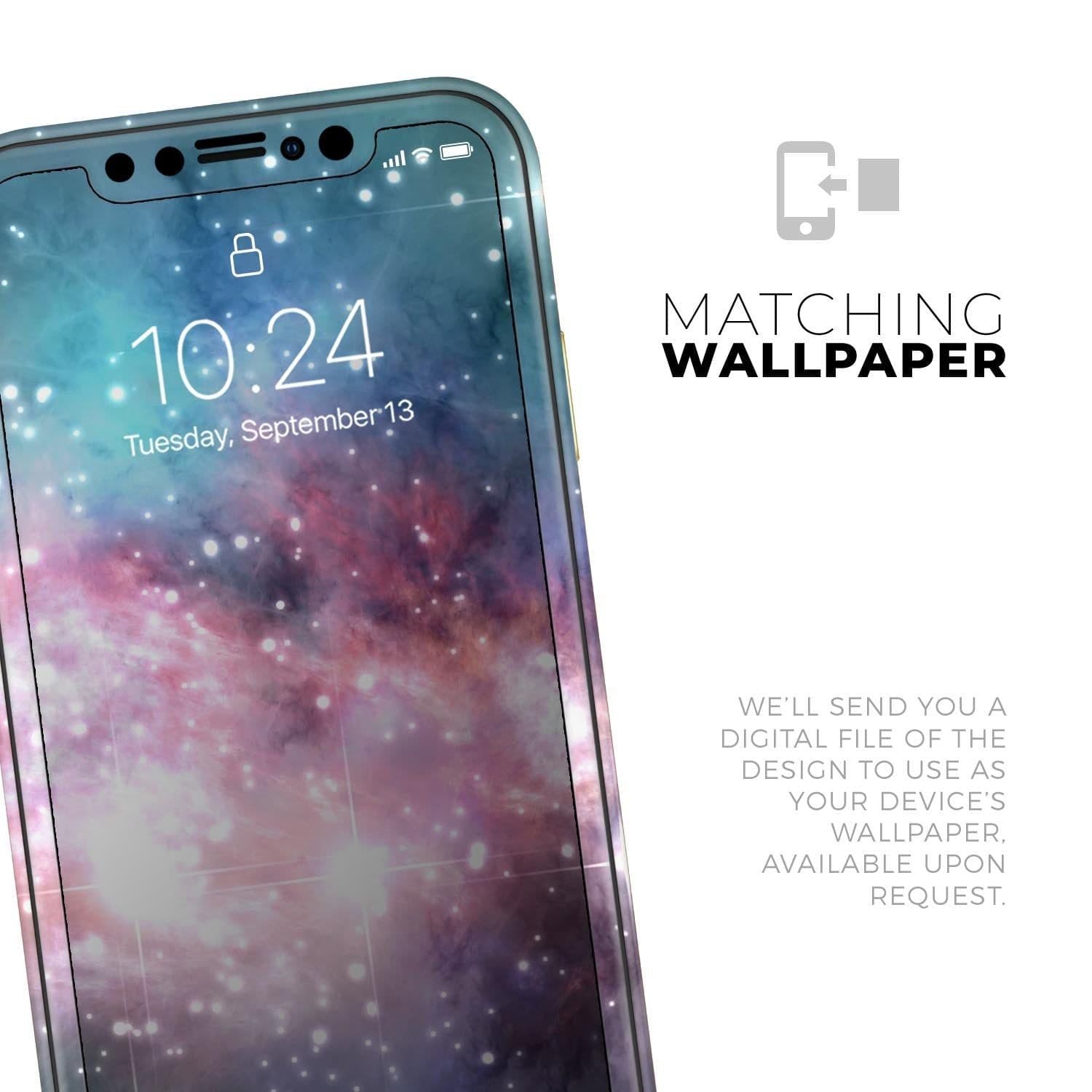 image-Colorful Neon Space Nebula - Skin-Kit compatible with the Apple iPhone