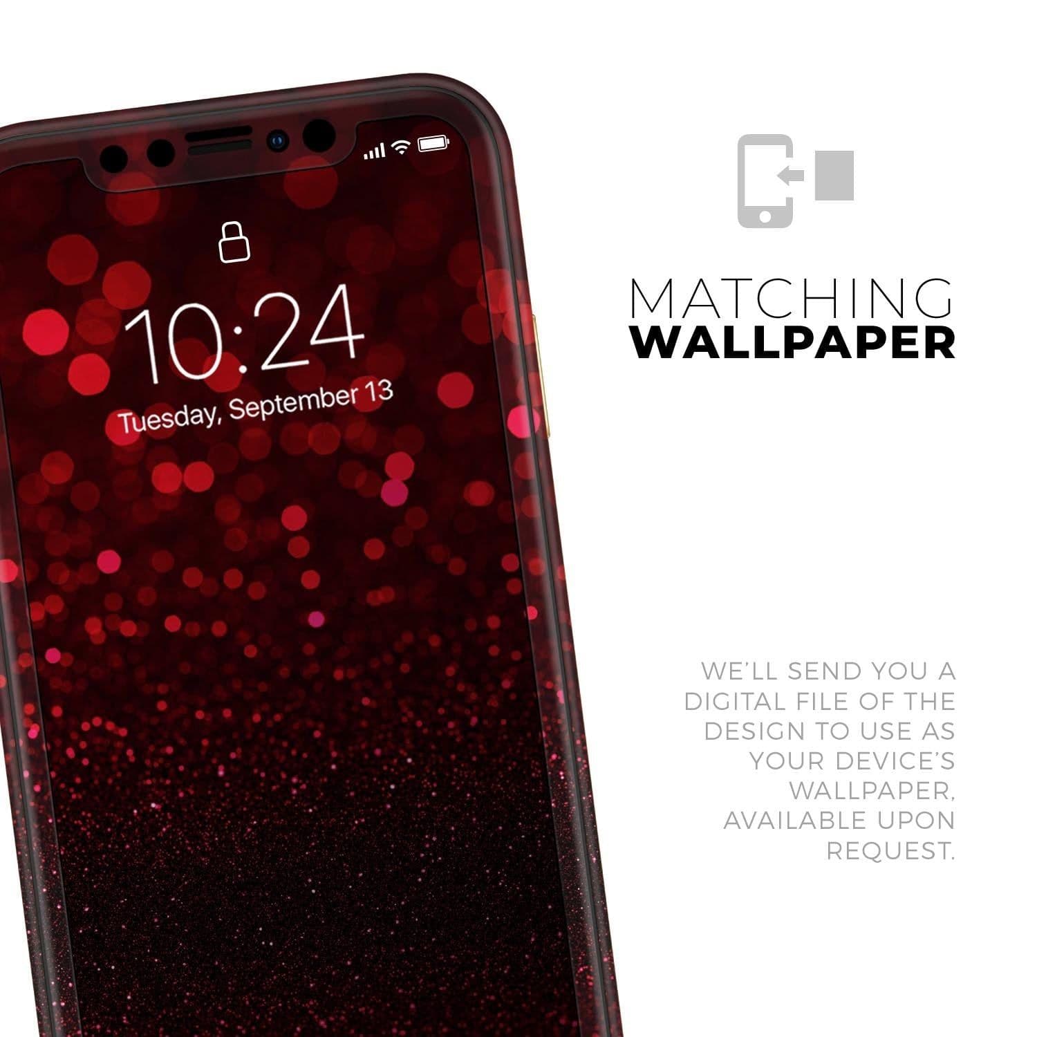 image-50 Shades of Unfocused Red - Skin-Kit compatible with the Apple iPhone