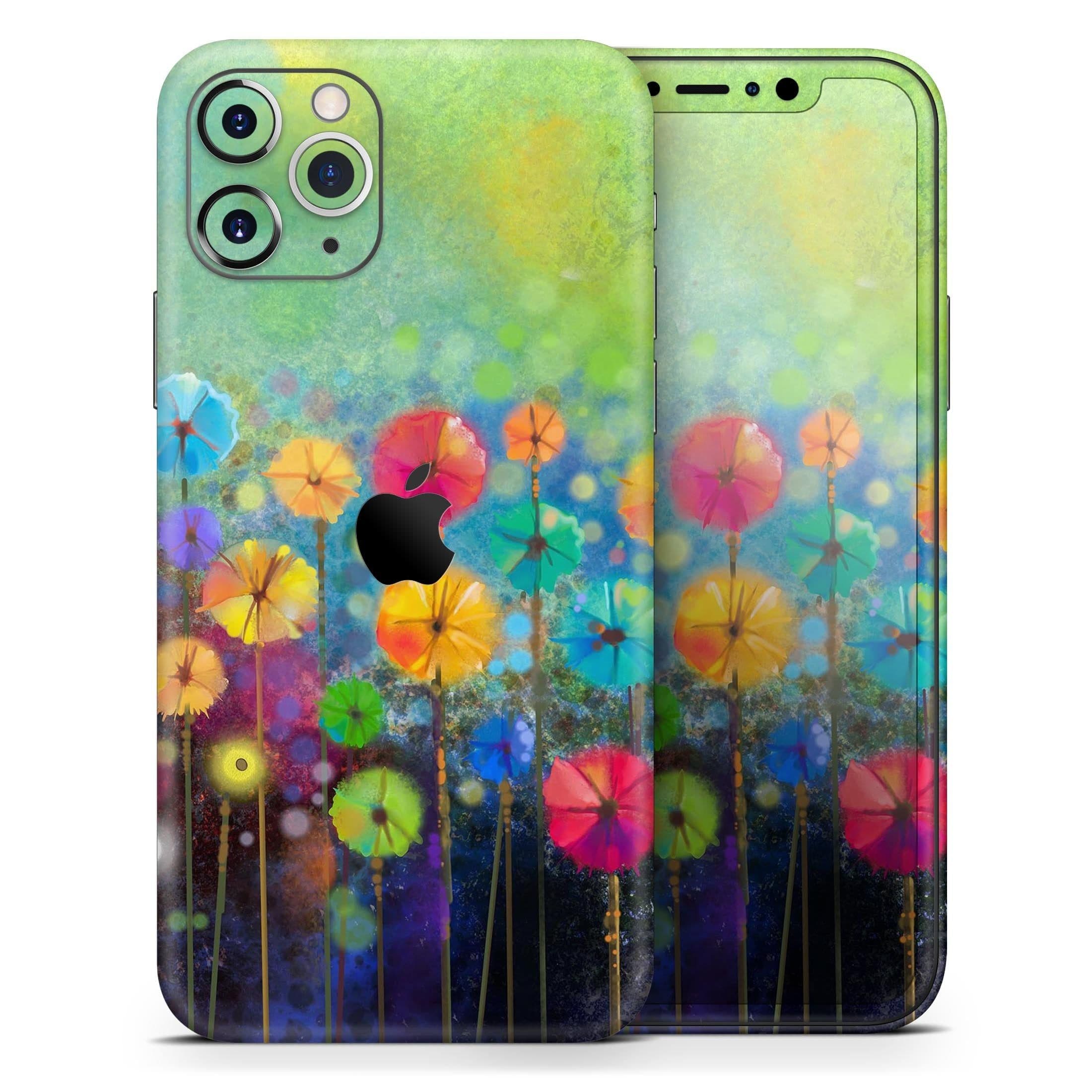 image-Abstract Flower Meadow - Skin-Kit compatible with the Apple iPhone 13,