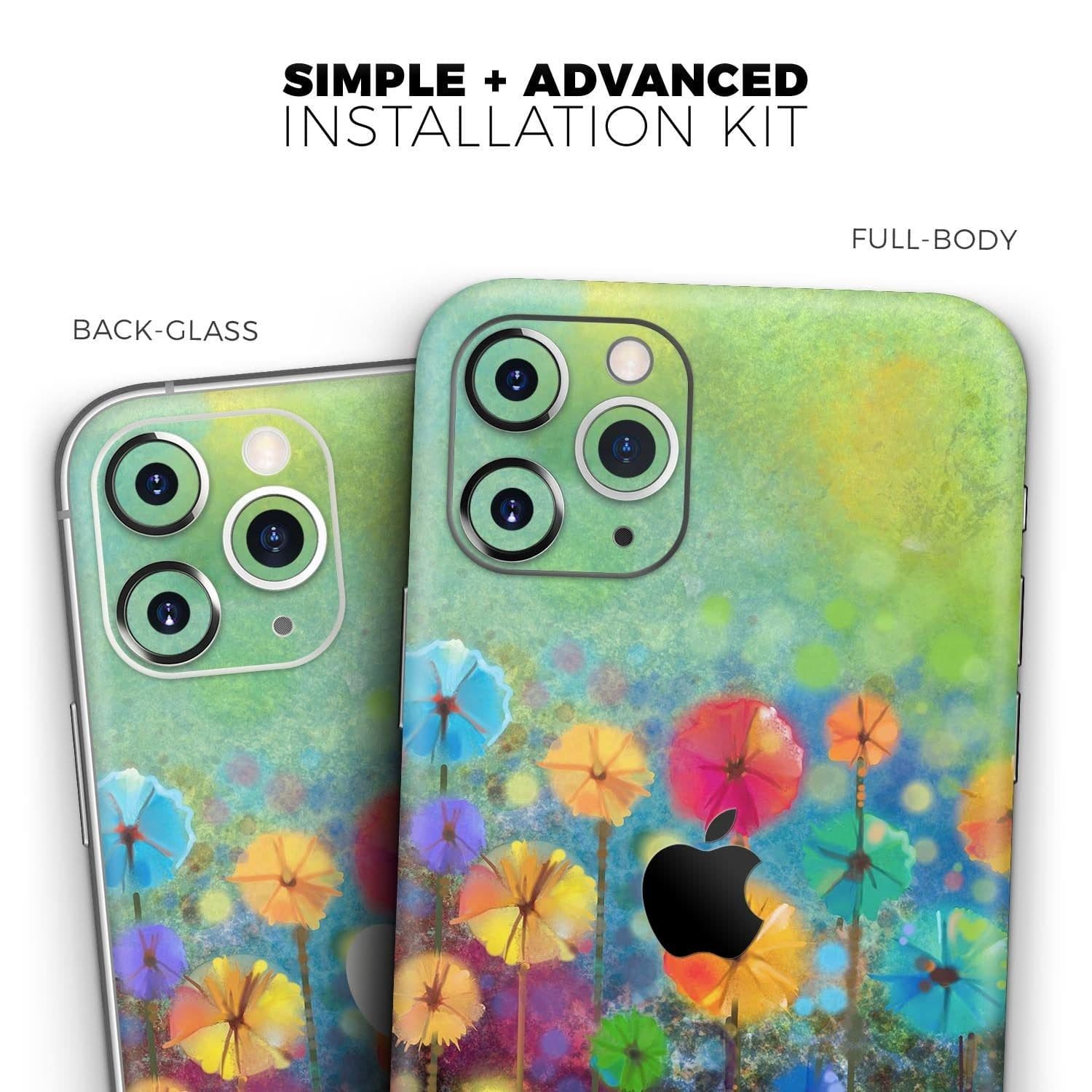 image-Abstract Flower Meadow - Skin-Kit compatible with the Apple iPhone 13,